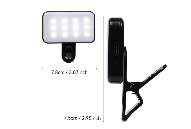 Luz Led Ajustable Calida Neutra Fria Recargable Con Pinza